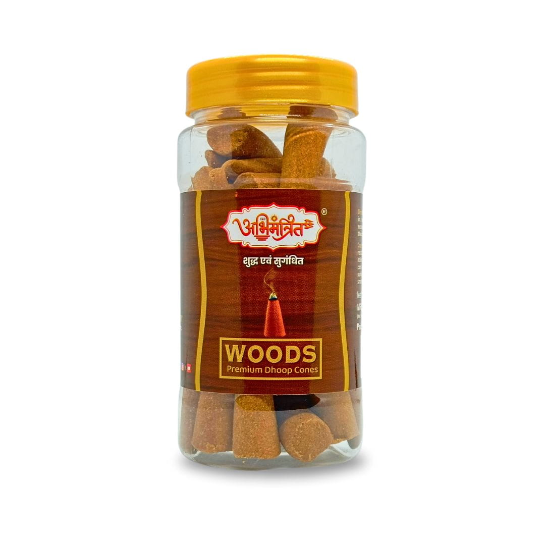 abhimantrit woods woody fragrance dhoop cones for meditation